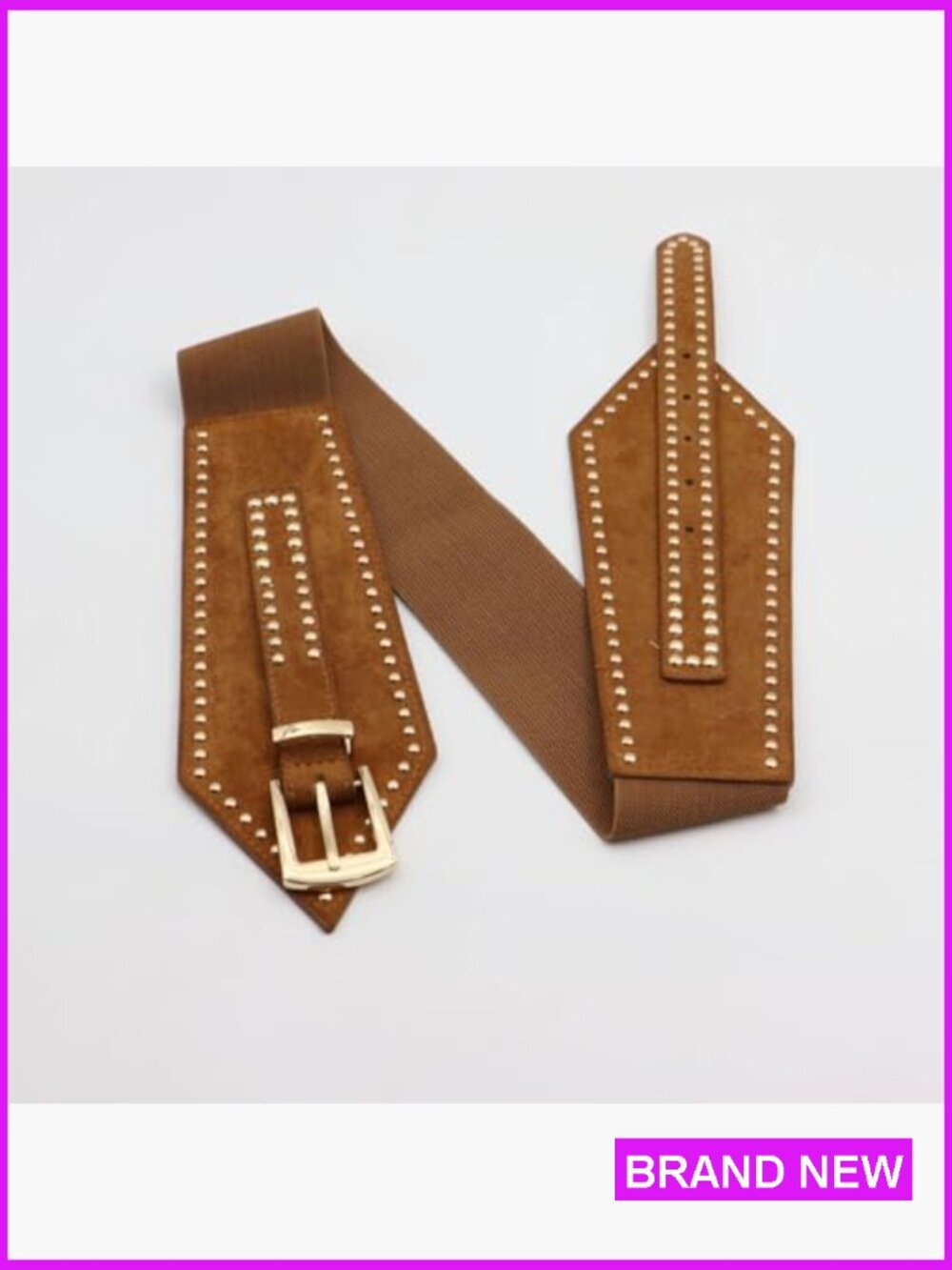 Chunky Stretchy Elastic Belt Retro Vintage Cinch Girdle Waistband Adjustable Fit - Picture 2 of 7